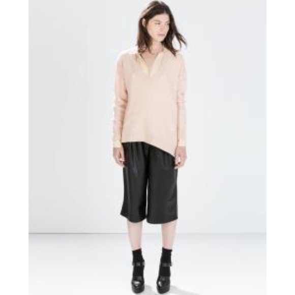 Asymmetrical Deep V Sweater | Zara - Picture 2 of 3